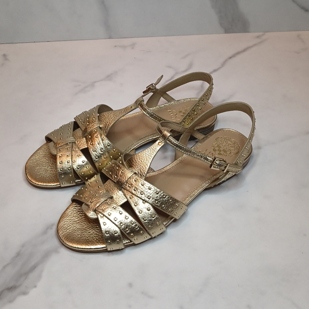 Vince Camuto NWOT Gold Metallic Chaya Slingback Sandal - Picture 6 of 6